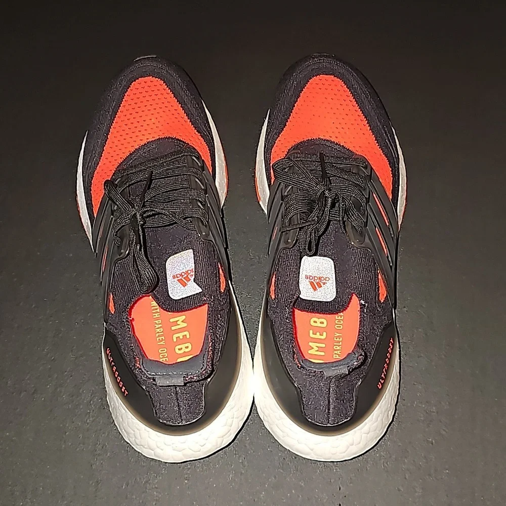 Adidas ultraboost 21 Mens 8.5 black orange white - Picture 4 of 4